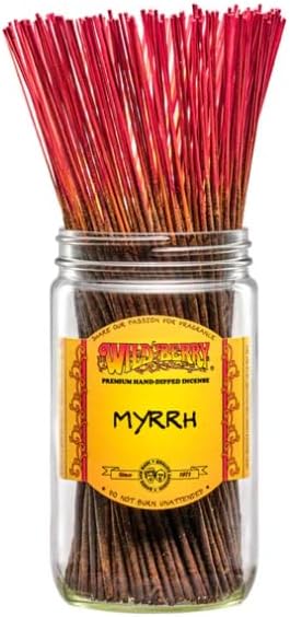 Wild Berry Incense Sticks - Hand Dipped in The USA (100 Count) (Myrrh)
