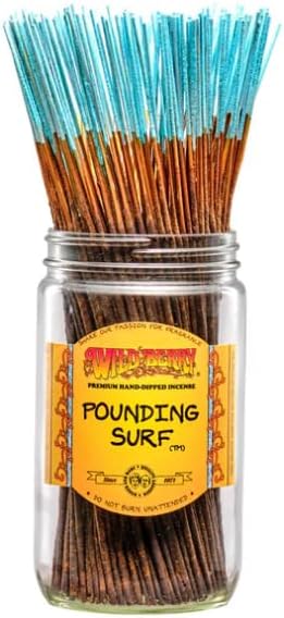 Wild Berry Incense Sticks - Pounding Surf - Hand Dipped in The USA (100 Count) (Pounding Surf)