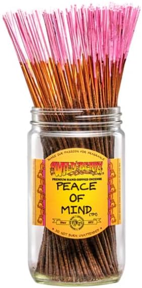 Wild Berry Incense Sticks - Peace of Mind - Hand Dipped in The USA (100 Count) (Peace of Mind)
