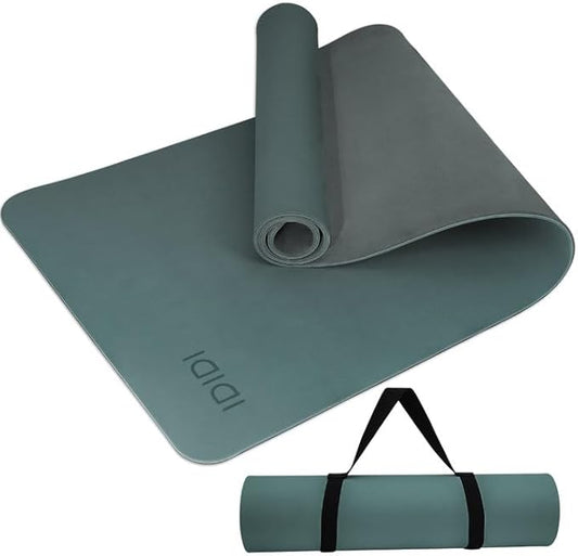 Yoga Mat with Strap,Non-Skid Workout Mat,8mm Thick Yoga Mat,POE Yoga Mats for Women Men Kids,Exercise Mat with Easy-Cinch,72"x24"x0.32” (183x61x0.8cm)
