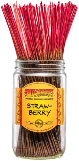 Wild Berry Incense Sticks - Strawberry - Hand Dipped in The USA (100 Count) (Strawberry)