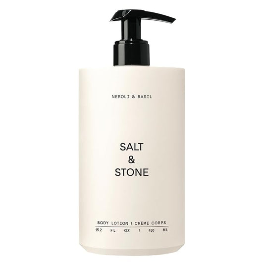 Salt & Stone Body Lotion for Women & Men| Scented Daily Body Lotion | Hydrates, Nourishes & Softens Skin | Restores Dry Skin | Fast-Absorbing | Cruelty-Free & Vegan (450 ml) (Neroli & Basil)