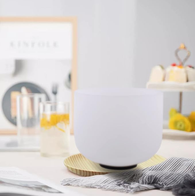 7inch 8inch 9inch Crystal singing bowls set sound bowl for healing Mindfulness, Meditation, Yoga, Spiritual and Body Healing Chakra Bowl (F note (Heart), 7 inch)