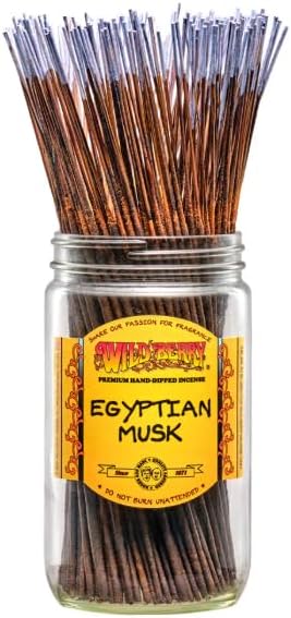 Wild Berry Incense Sticks - Egyptian Musk - Hand Dipped in The USA (100 Count) (Egyptian Musk)