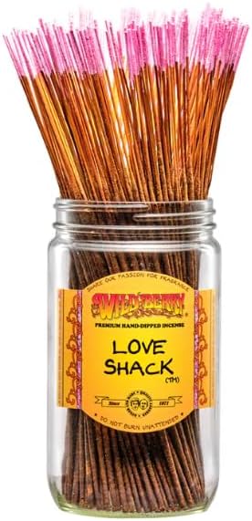 Wild Berry Incense Sticks - Hand Dipped in The USA (100 Count) (Love Shack)