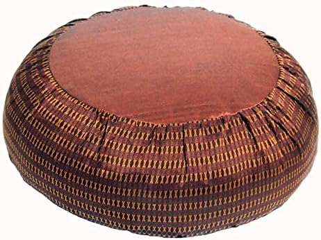 Meditation Cushion Zafu Pillow Buckwheat Fill - Global Weave Chocolate Brown