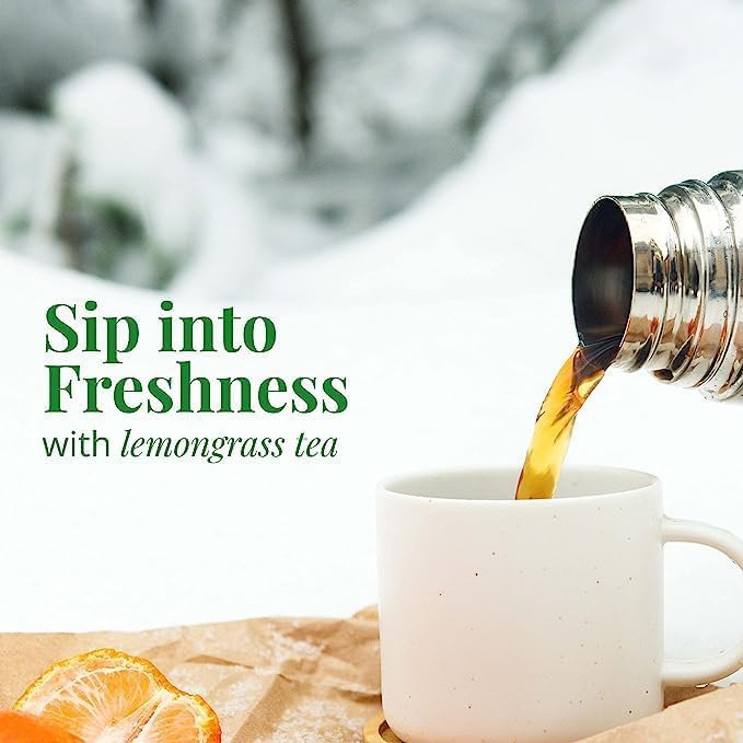 Lemongrass Tea-75 TeaBags, Te De Limon, Natural Lemongrass Tea Bags, Caffeine Free, Sugar Free. Perfect For Hot & IcedTea. By Akshit