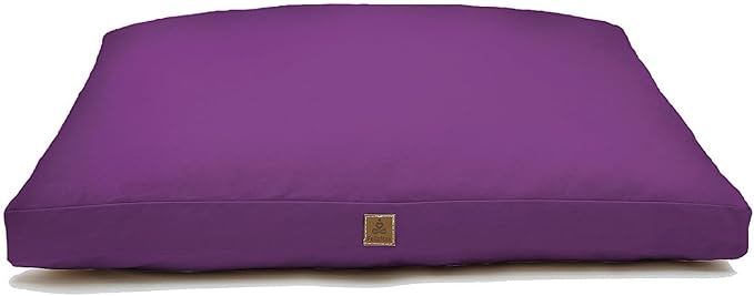 Zabuton Meditation Mat (36"×28"×3") Luxurious Meditation Cushion for Kneeling Sitting Large Floor Pillow Zafu/Bench-Washable Cotton Cover 100% Organic Cotton Filling (Purple)