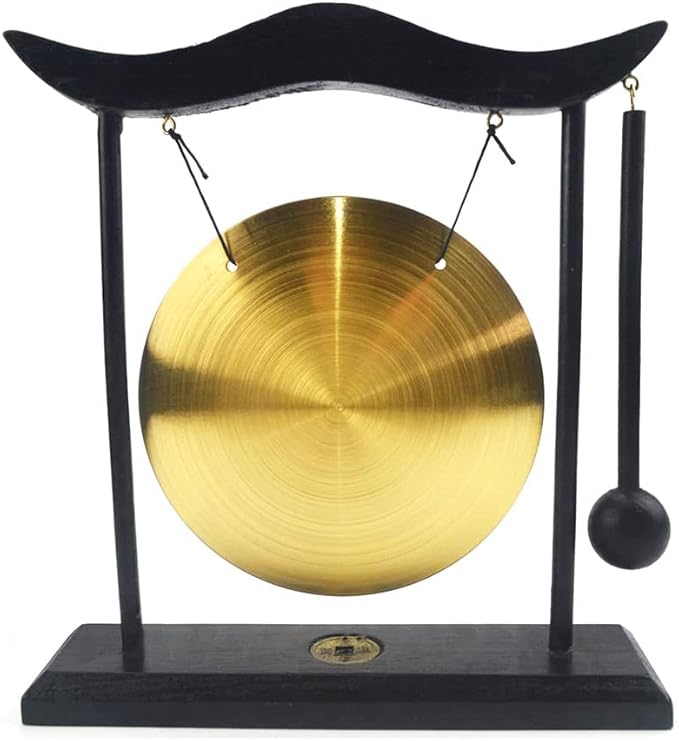 Hooshing Brass Feng Shui Gong Desktop Zen Art Home Decor Housewarming Blessing Gift