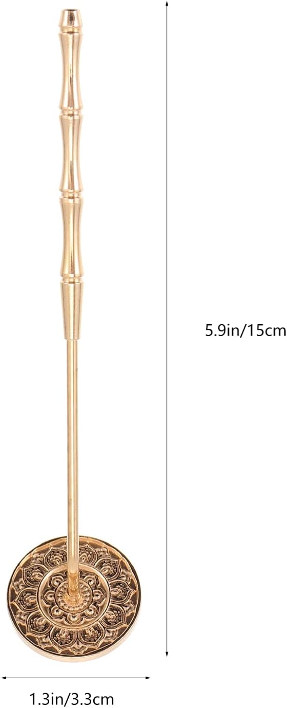 DOITOOL Incense Ash Tool Incense Press Brass Tool Long Handle Incense Ash Powder Press Seal Stick Shovel DIY Incense Fragrance Accessories Incense Mold Tool Set