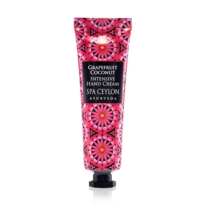 SPA CEYLON Grapefruit Coconut Intensive Hand Cream | Travel Size Natural Hand Moisturizer | Jasmine, Avocado, and Coconut Hand Cream | Hydrating and Vegan | 30g