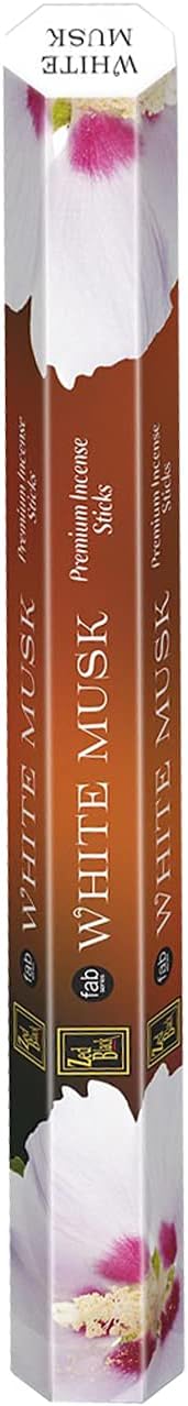 ZED Black White Musk Incense - 120 Sticks (20 per Box, 6 Boxes) for Relaxation, Yoga