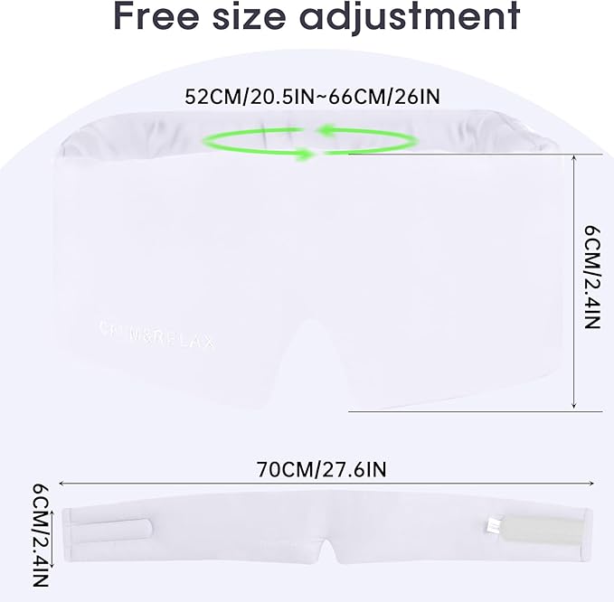 Calm & Relax 3D Sleep Eye Mask – Bamboo Fiber Soft Eye Cover with Zero Pressure, Lash-Friendly Design & Adjustable Strap – Lightweight Light Blocking Mask for Women & Men, Travel, Nap, Office
