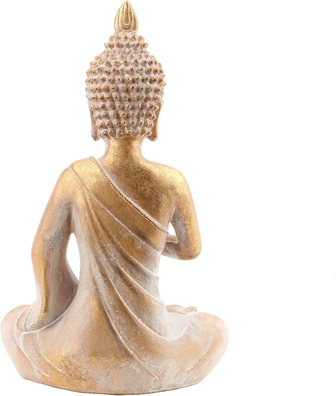 Buddha Statues Buddah Statute Buda Buddha Statue for Meditation Decor, Buda Statue Spiritual Zen Decor, Buddha Figurine for Home Decor Gold Color 10 Inch