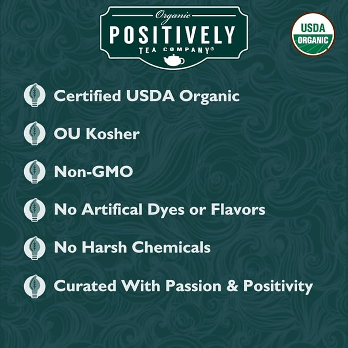 Organic Positively Tea Company, Stevia Leaf, Herbal Tea, Loose Leaf, 16 Ounce