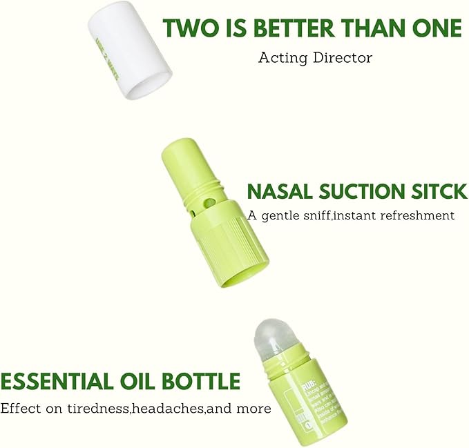 Nausea Relief Herbal Inhaler - Portable Travel Essential, Non-Drowsy, Fast-Acting, Natural Motion Sickness Relief Stick for Plane, Cruise, Car, Morning Sickness