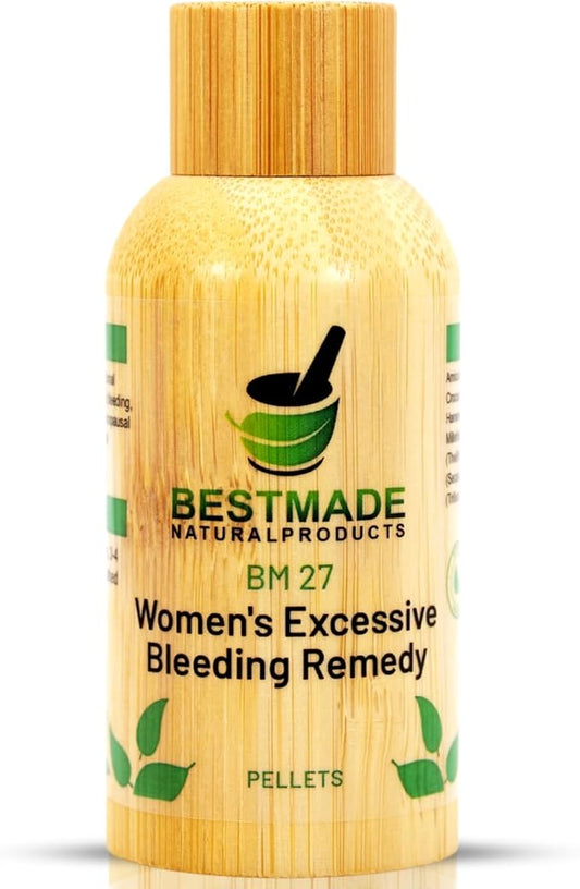 Bestmade Women's Excessive Bleeding Remedy BM27 - Promotes Balance & Comfort During Menstruation, Menopause & Natural Support, 350 Pellets