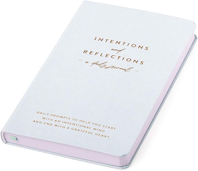 WORLD TRAVELER Eccolo Guided Gratitude Journal for Men and Women, Hardback Notebook with Linen Cover 256 Pages - Journal for Mood and Goals, Intentions & Reflections (Mint, 4.75x8 inches)