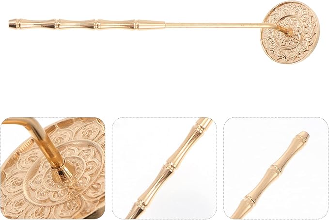 DOITOOL Incense Ash Tool Incense Press Brass Tool Long Handle Incense Ash Powder Press Seal Stick Shovel DIY Incense Fragrance Accessories Incense Mold Tool Set