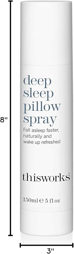 THISWORKS Deep Sleep Pillow Spray – Fast-Acting Natural Rest Formula with Essential Oils of Lavender, Vetivert & Camomile – 150 ml (5 fl oz)