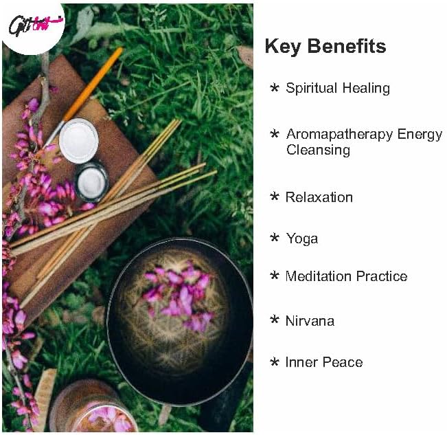 Giftbrit Black Opium Natural & Herbal Incense Sticks 100 Sticks with Incense Holder for Meditation, Yoga, Church, Relaxation, Healing and Positivity