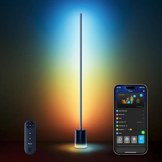 Govee Floor Lamp 2 with Matter, RGBIC, Warm Cool White LED, Alexa Compatible, 1725lm, Music Sync, Scene Modes, Smart Floor Lamp for Living Room, Bedroom, Blue(1 Pack)