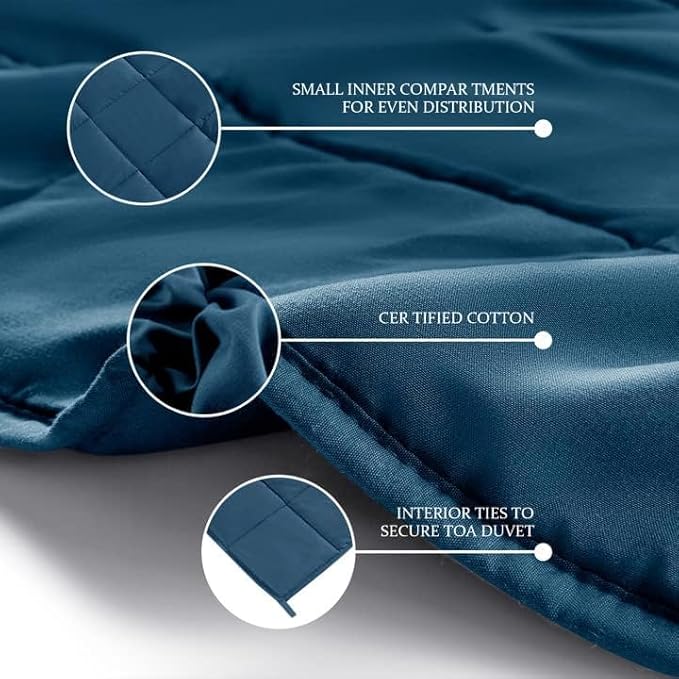 CYMULA Weighted Blanket for Adults (25lbs 80"x87" King Size) - Cooling Breathable Heavy Blankets for Summer Winter - Ultra Microfiber Soft Comfort Blanket with Glass Beads - Gifts for Men/Women
