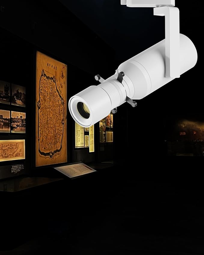 LED Track Light Head, 18W Shapeable Light, Adjustable Directional Aperture Shape for Museum Art Gallery Exhibition Art Picture 3000K