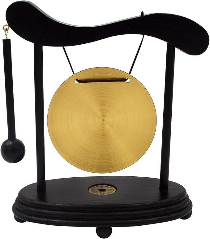 fengshuisale Zen Art Brass Feng Shui Desktop Zodiac Gong W Red String Bracelet W3359