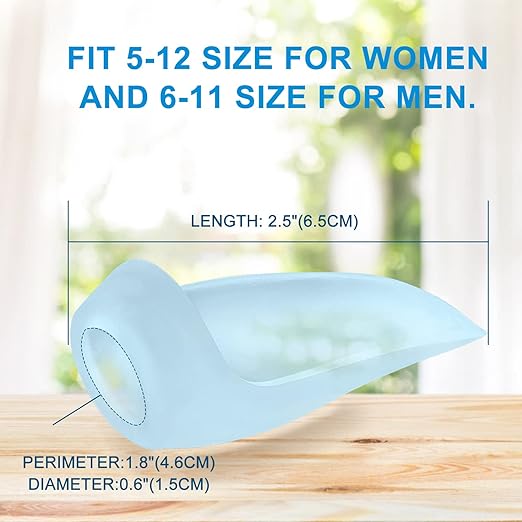 Gel Bunion Protector Shield, 12 Pack of Bunion Pads and Cushions, Bunion Guard for Big Toe, Relieve Foot Pain from Friction, Rubbing and Pressure (FSA or HSA Eligible) - Blue