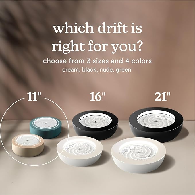 Homedics 11” Drift Sandscape, Compact Size, Zen Garden, Meditation Accessories, Decorative Sandscape, Smart LED Lighting, Wi-Fi Enabled (Nude)
