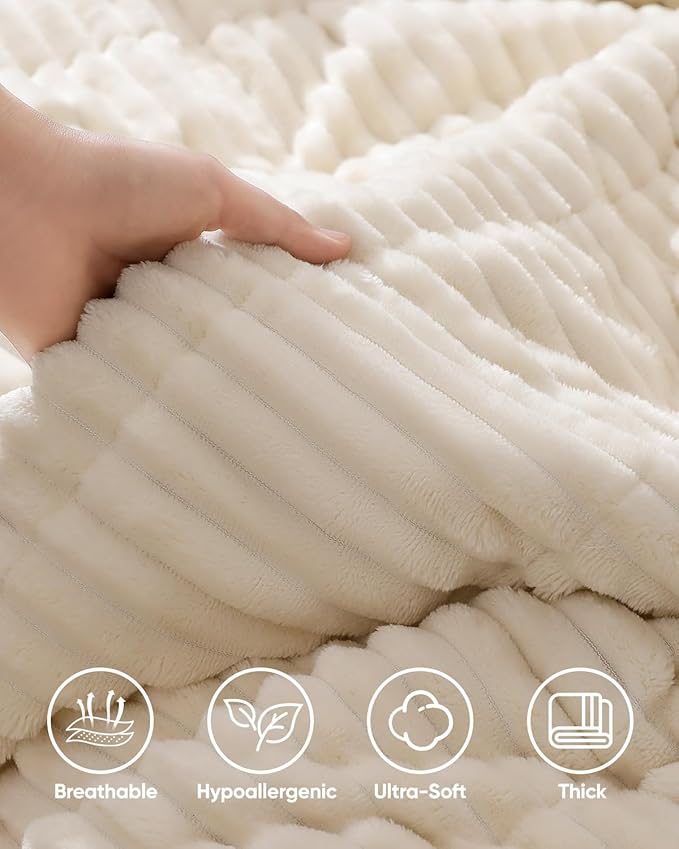 CYK Weighted Blanket Adults 25 Lbs King Size 80"x96" - Dual-Sided Extra LargeFleece & Sherpa Blanket - Heavy Plush Flannel Winter Warm Blanket for Bed and Couch