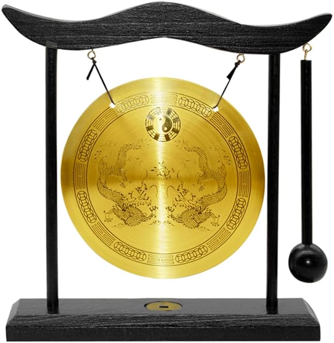 Hooshing Feng Shui Gong Brass Desktop Zen Art Home Decor Housewarming Congratulatory Blessing Gift