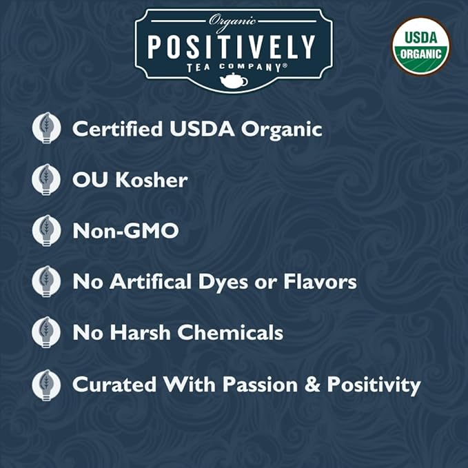 Organic Positively Tea Company, Blackberry Black Tea, Loose Leaf, 4 Ounce