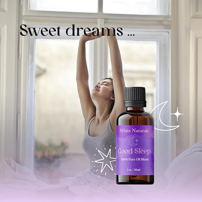 White Naturals Better Night Sleep Essential Oil Blend – Calming Aromatherapy Oil for Restful Nights & Relaxation, 100% Pure & Natural Essential Oils for Peaceful Sleep, 1oz