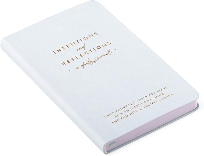 WORLD TRAVELER Eccolo Guided Gratitude Journal for Men and Women, Hardback Notebook with Linen Cover 256 Pages - Journal for Mood and Goals, Intentions & Reflections (Mint, 4.75x8 inches)