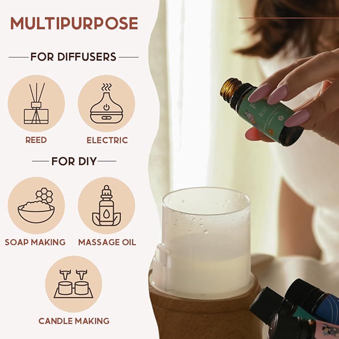 Folkulture Essential Oils for Diffuser for Home | Set of 4 Essential Oil | Diffuser Oils Scented | Essential Oils for Candle Making | Diffusers Fragrance Oils for Soap Making - Seasons