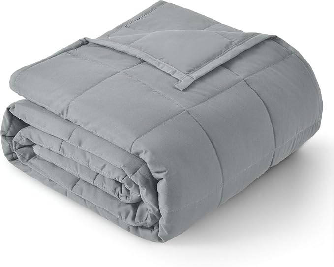 Topblan Weighted Blanket for Adults 15lbs, Breathable Big Weighted Blanket for Sleeping, Soft Heavy Microfiber Material with Glass Beads Blanket for All Season, Sofa Bed, 80"x87" King Size,Grey