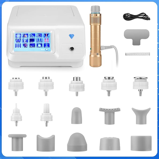 Shockwave Therapy Machine,Extracorporeal Shockwave Therapy Machine,Shockwave Deep Muscle Massager for Pain Relief Muscle Relaxed（White）
