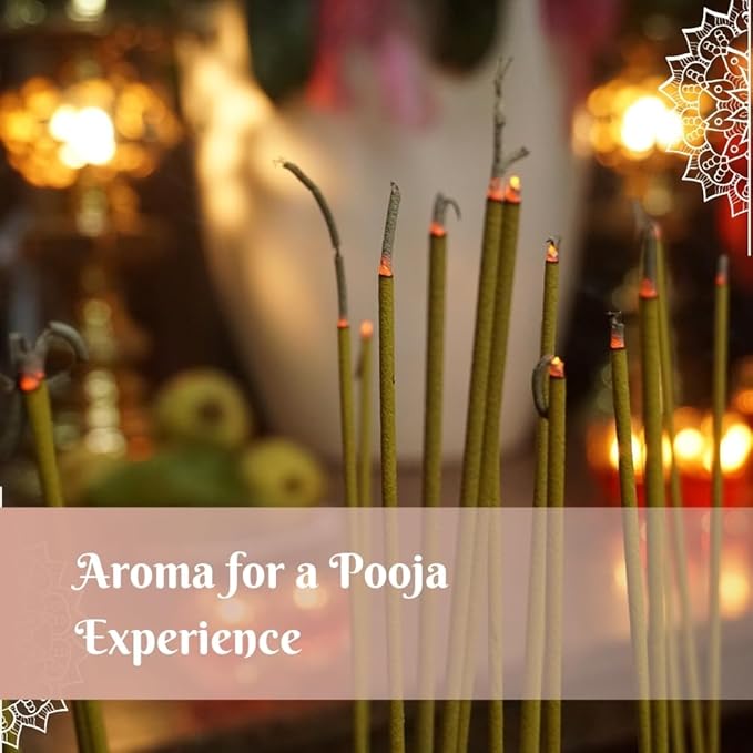Rajkamal Incense Sticks Sandalwood Scented - Long-Lasting Aromatic Fragrance - for Meditation, Positivity, Relaxation, Yoga & Pooja Mandir 120 Sticks