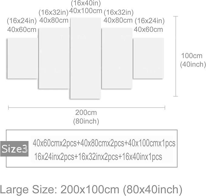 LUDUHU Love Sanctuary Canvas Print Wall Art - 5 Pieces Sweet Home Sign Wall Art,white Home Sweet Heart Painting,modern Family Wall Decor (G,Oversize 80x40inch)