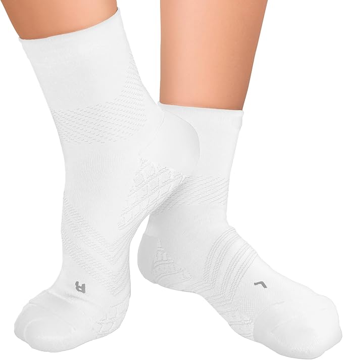 TechWare Pro Plantar Fasciitis Socks – Cushion Ankle Compression Socks Women & Men. Achilles Tendonitis Brace & Arch Support