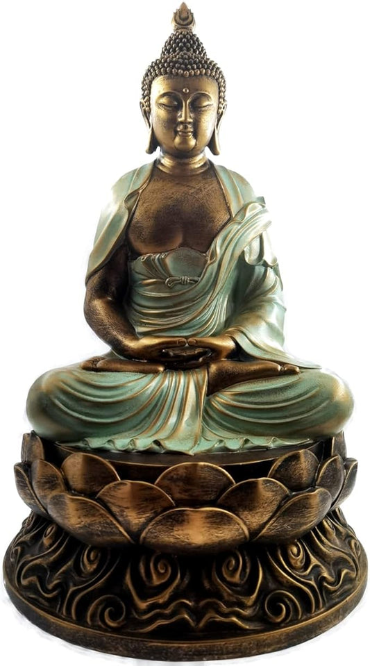 Buddha Statue Buda Gold 15" Buddha Statues for Home Decor,Meditation Buddha Decor ,Buddah Statute Zen Decoration