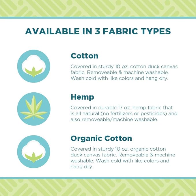 Bean Products Meditation Cushion - Zabuton Meditation Pillows for Sitting on Floor, Yoga Cushion, Cotton Yoga Pillow, Zen Kneeling Prayer Pad- Made in USA - Standard 24x24x2, Natural