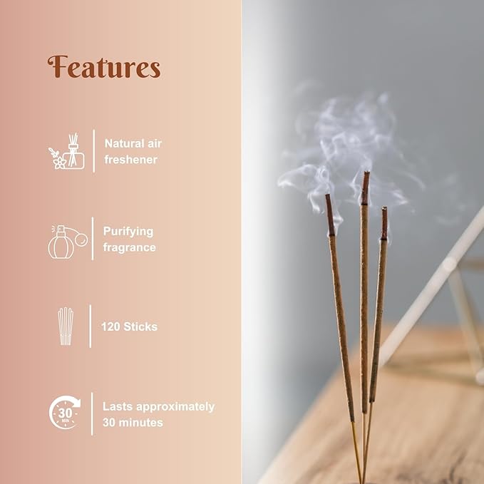 Rajkamal Incense Sticks 7 Chakra Scented - Long-Lasting Aromatic Fragrance - for Meditation, Positivity, Relaxation, Yoga & Pooja Mandir 120 Sticks