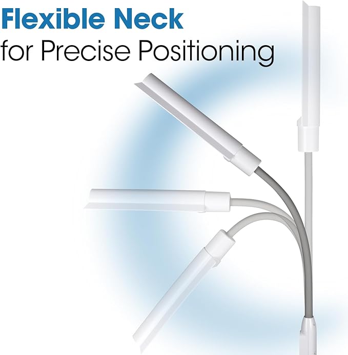 OttLite WingShade LED Floor Lamp, Clearsun, White, Shipper