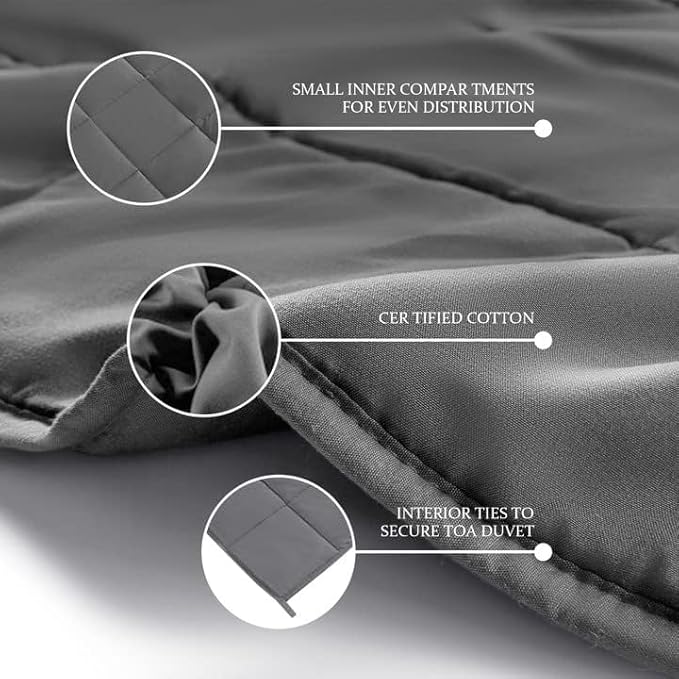 CYMULA Weighted Blanket for Adults (25lbs 88"x104" King Size) - Cooling Breathable Heavy Blankets for Summer Winter - Ultra Microfiber Soft Comfort Blanket with Glass Beads - Gifts for Men/Women