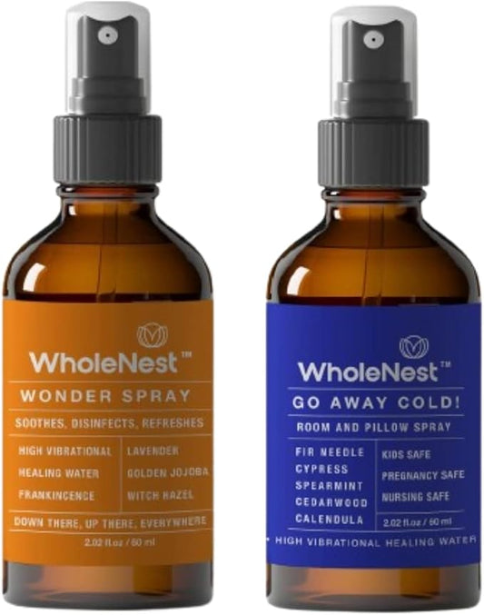 Rash & Cold Recovery Kit - Natural Relief for Skin Rashes & Cold Symptoms - Essential Oil Sprays for Soothing Recovery - Perfect for Postpartum and Everyday Care