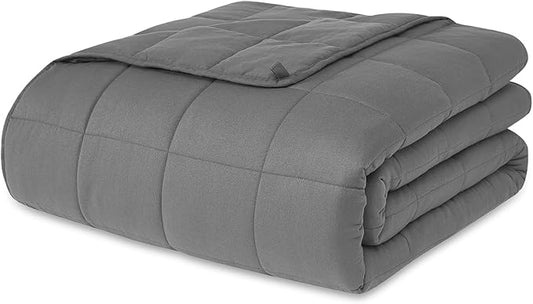 Hillhub Weighted Blanket for Adults, Multiple Sizes for Weight 30-350 lbs, Machine Washable, Soft Thick & Breathable for All-Season (48" * 75" - 15 LBS)