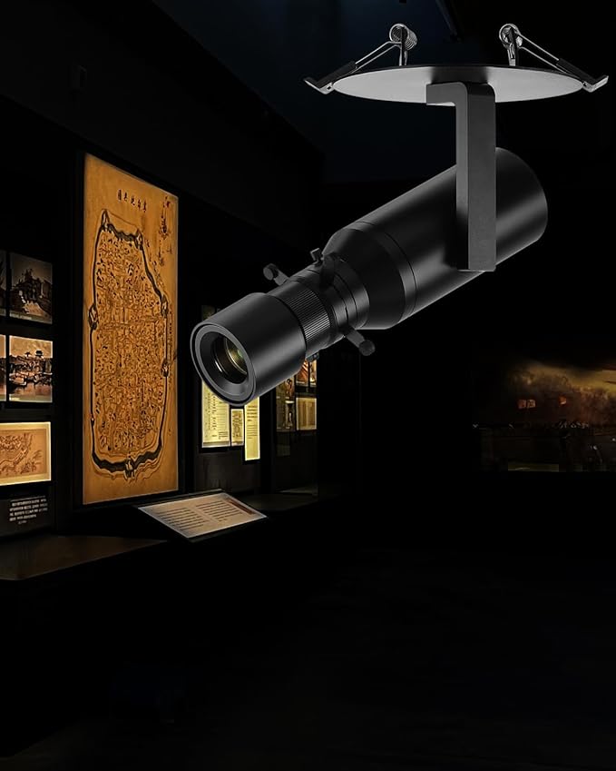 LED Track Light Head, 18W Shapeable Light, Adjustable Directional Aperture Shape for Museum Art Gallery Exhibition Art Picture 3000K